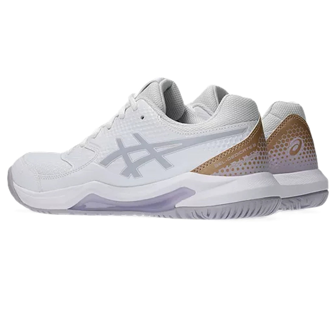 1042A236-104 Asics Women's Gel-Dedicate 8 Pickleball Shoes (White/Dusk Violet)