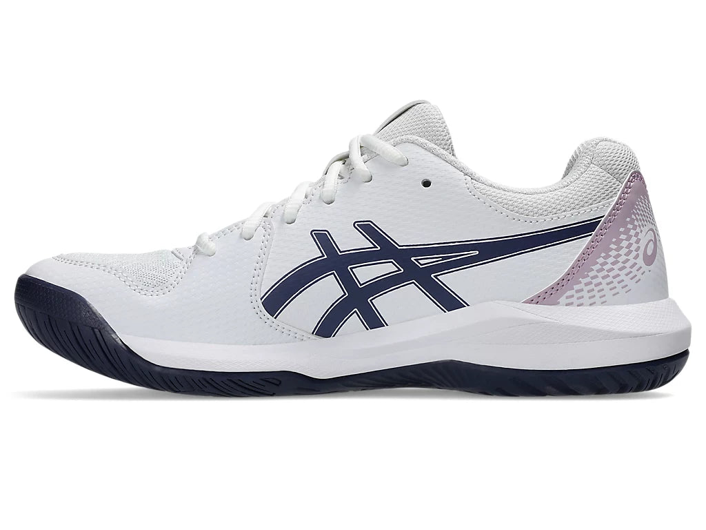 1042A237-104 Asics Women's Gel-Dedicate 8 Tennis Shoes (White/Indigo Fog)