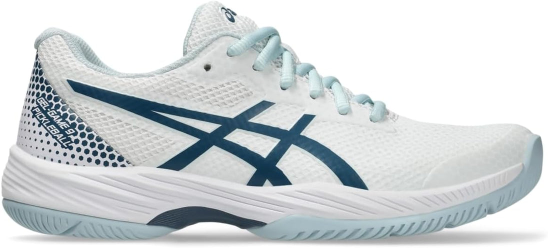 1042A243-100 Asics Women’s Gel-Game 9 Pickleball Shoes (White/Vintage Indigo)