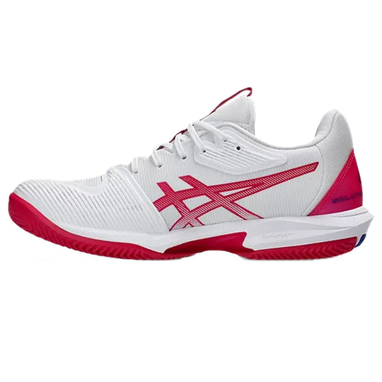 1042A248-103 Asics Women's Solution Speed FF 3 Clay Tennis Shoes (White/Bright Rose)