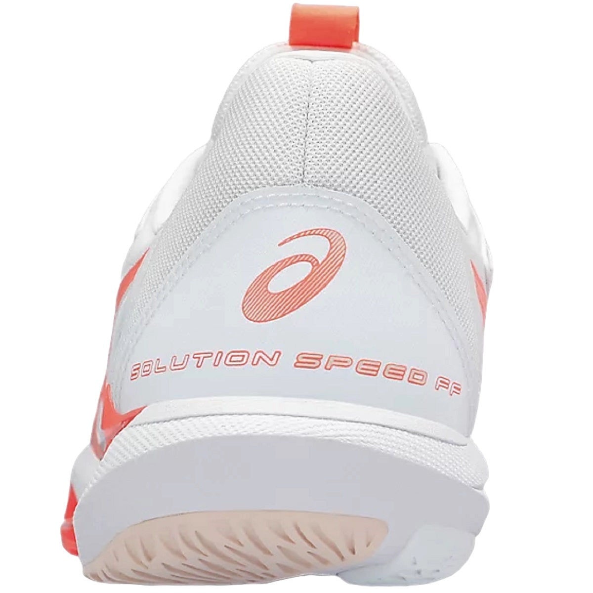 1042A250-100 Asics Women's Solution Speed FF 3 Tennis Shoes (White/Sun Coral)