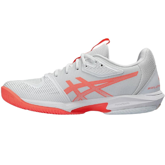 1042A250-100 Asics Women's Solution Speed FF 3 Tennis Shoes (White/Sun Coral)
