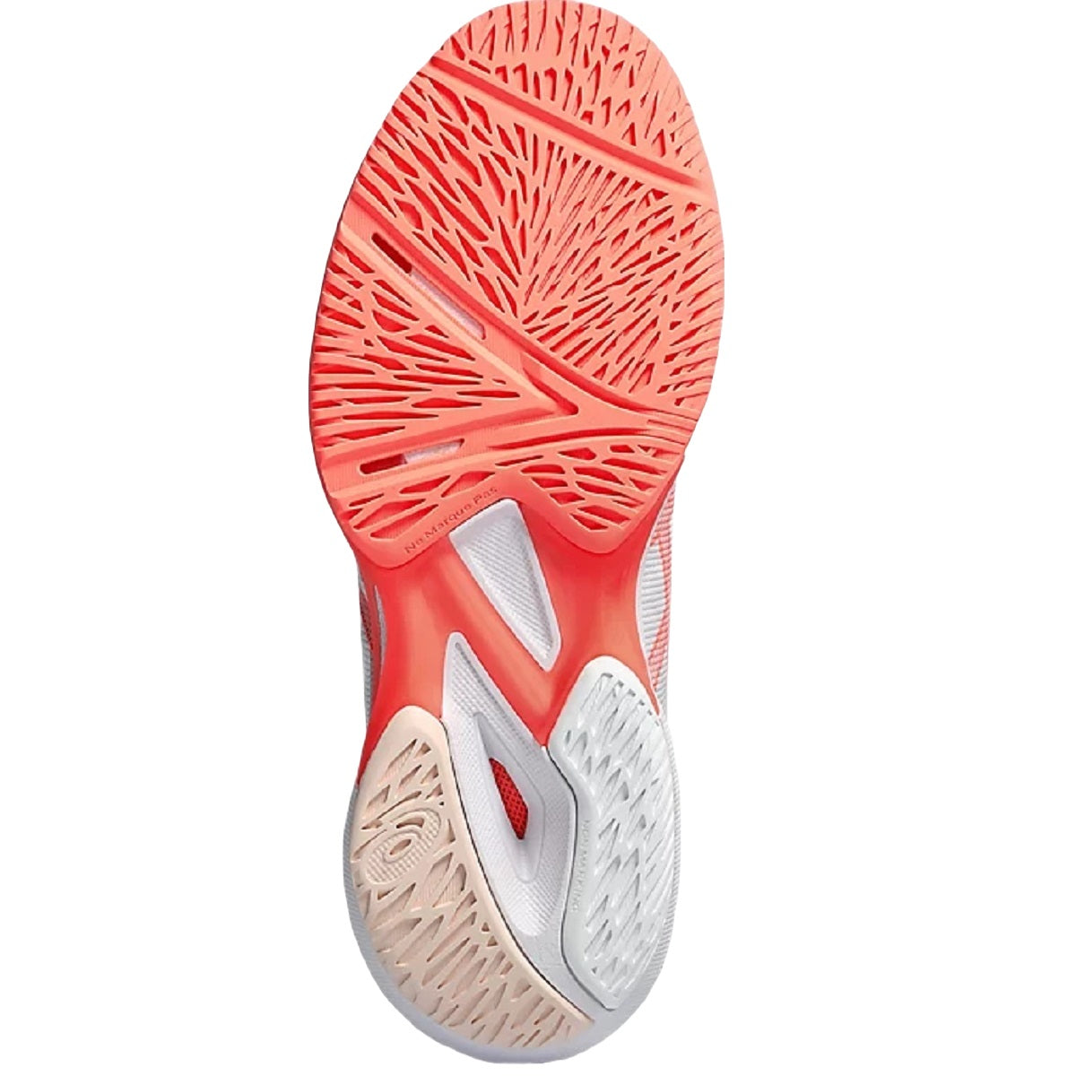 1042A250-100 Asics Women's Solution Speed FF 3 Tennis Shoes (White/Sun Coral)