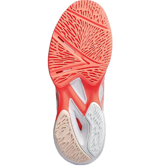 1042A250-100 Asics Women's Solution Speed FF 3 Tennis Shoes (White/Sun Coral)