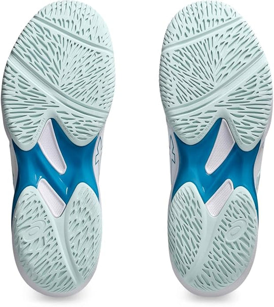 1042A265-101 Asics Women's Solution Swift FF 2 Tennis Shoes (White/Soothing Sea)