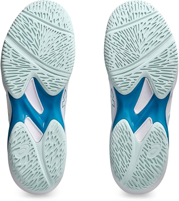 1042A265-101 Asics Women's Solution Swift FF 2 Tennis Shoes (White/Soothing Sea)