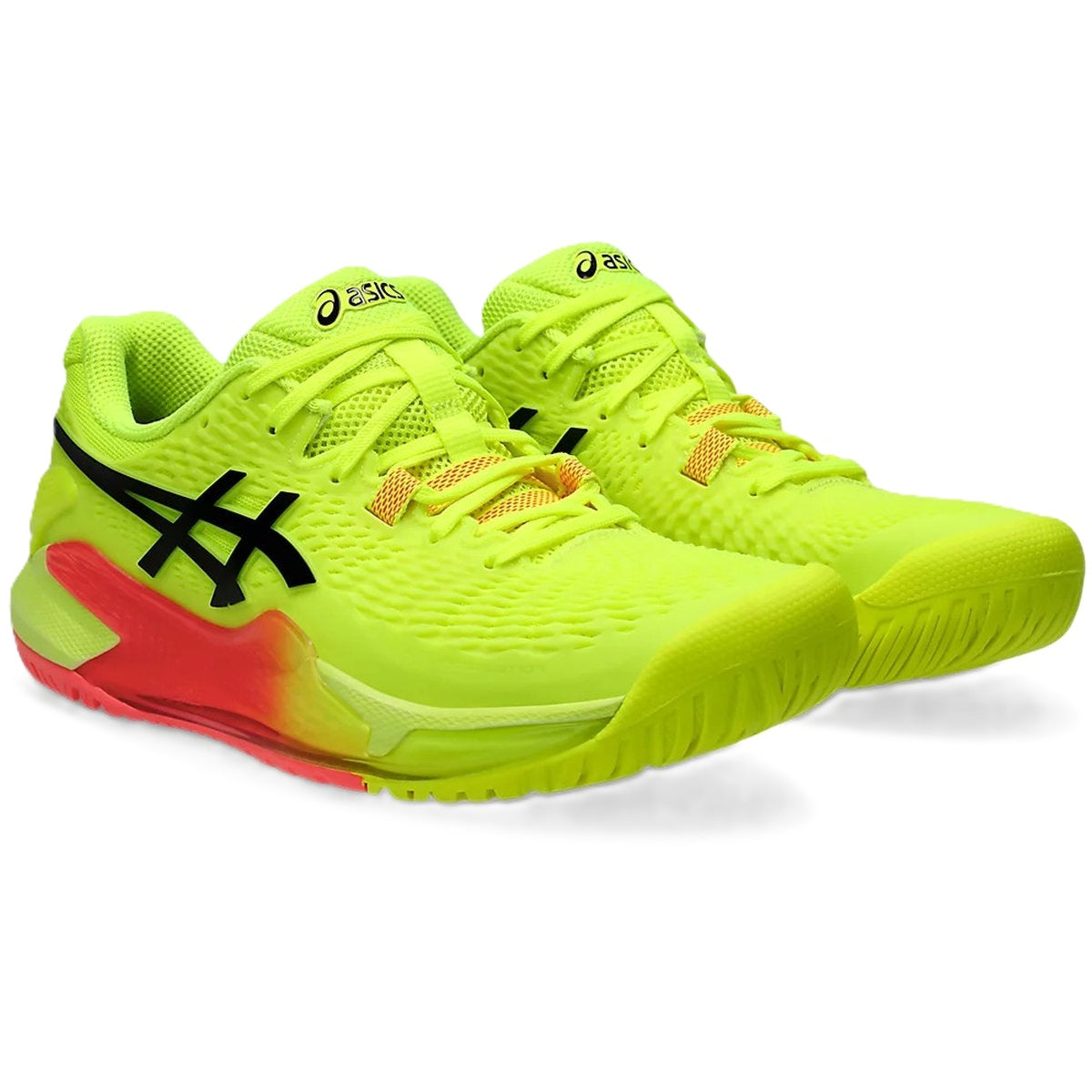 asics/アシックス/PUREGEL/蛍光/イエローグリーン Asics Women's Gel-Resolution 9 Paris Tennis Shoes (Safety Yellow/Black