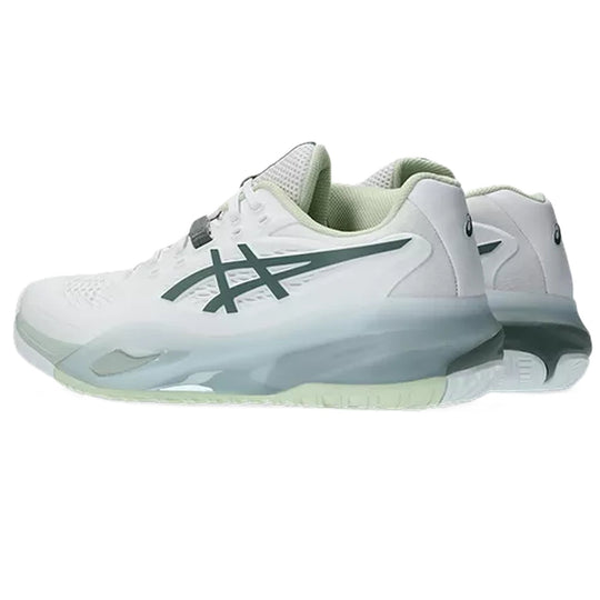 1042A278-102 Asics Women's Gel-Resolution X Wide Tennis Shoes (White/Monument Blue)