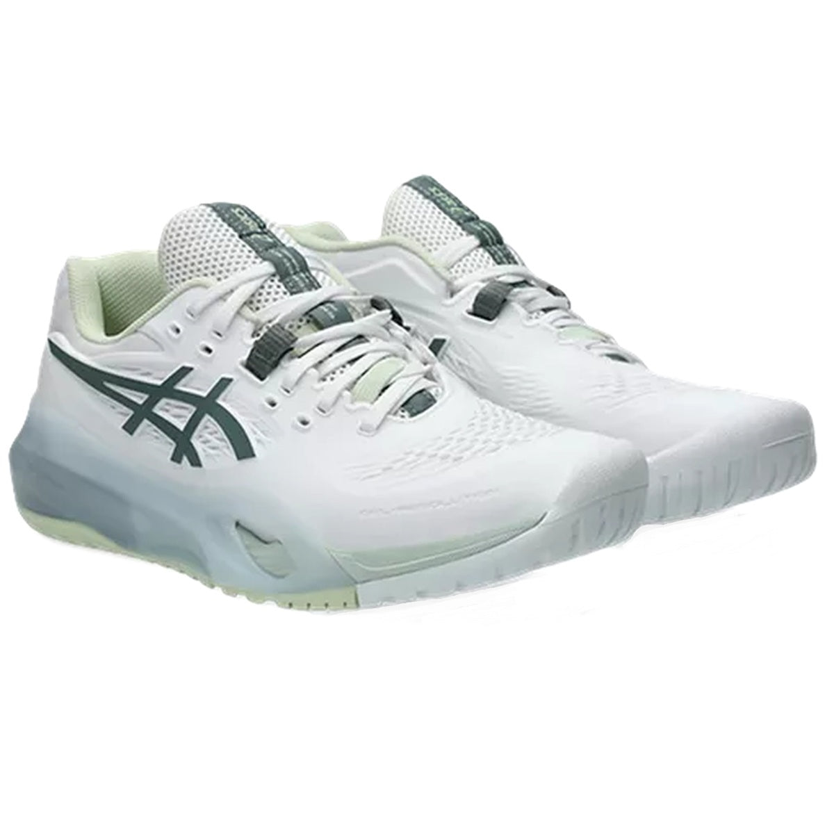 Asics Women's Gel-Resolution X Wide Tennis Shoes (White/Monument Blue)