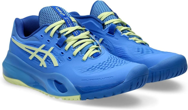 1042A279-400 Asics Women's Gel-Resolution X Tennis Shoes (Blue Coast/Huddle Yellow)