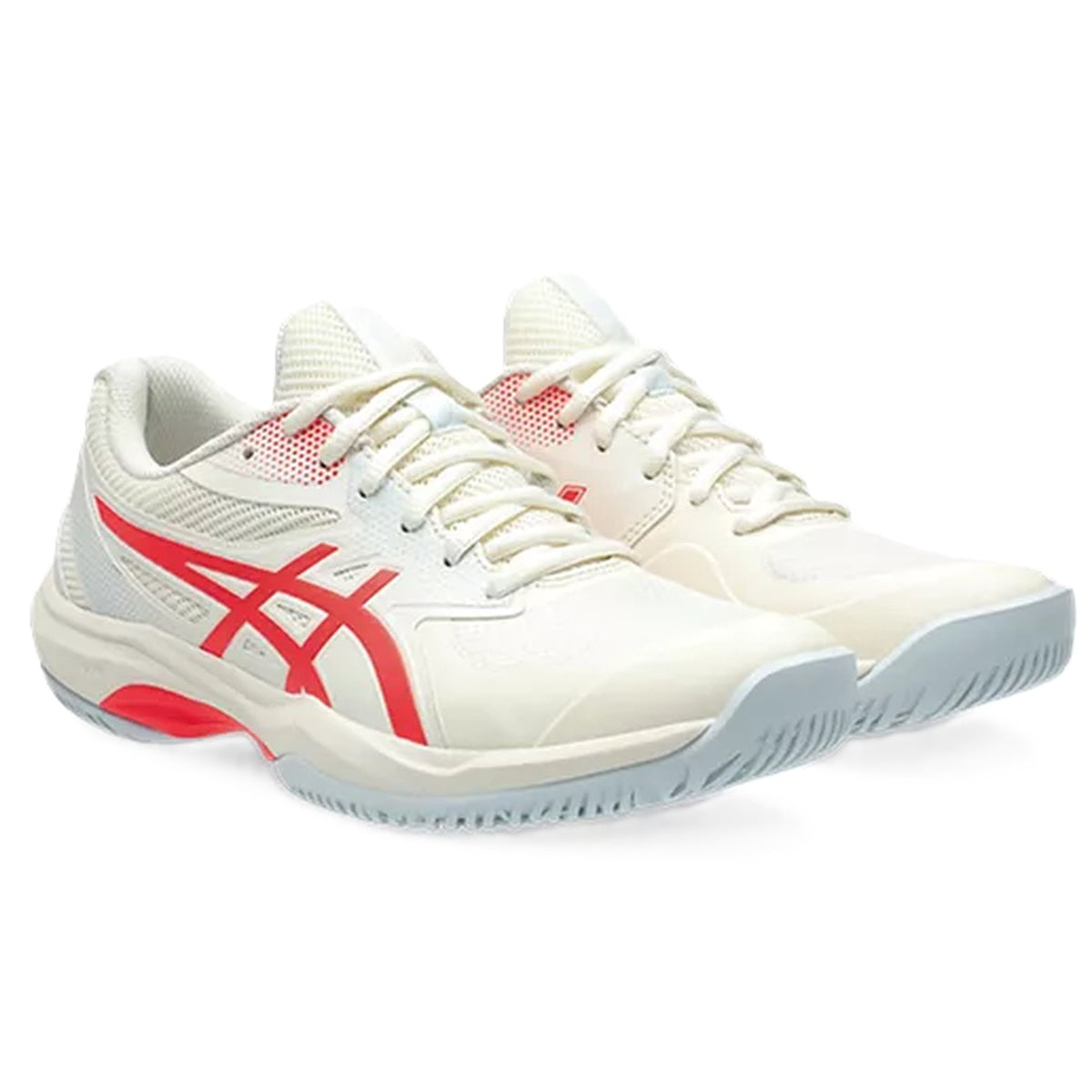 Asics Women's Gel-Game FF Tennis Shoes (Cream/Flash Red)
