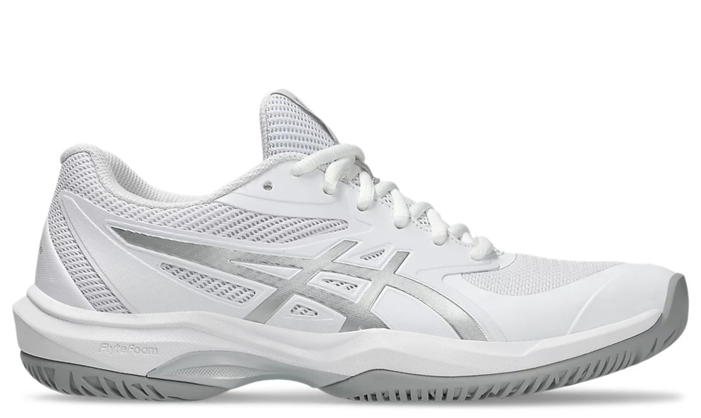 1042A281-101 Asics Women’s Gel-Game FF Tennis Shoes (White Pure Silver)