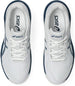 1044A052-104 Asics Juniors Gel-Game 9 GS Tennis Shoes (White/Mako Blue)