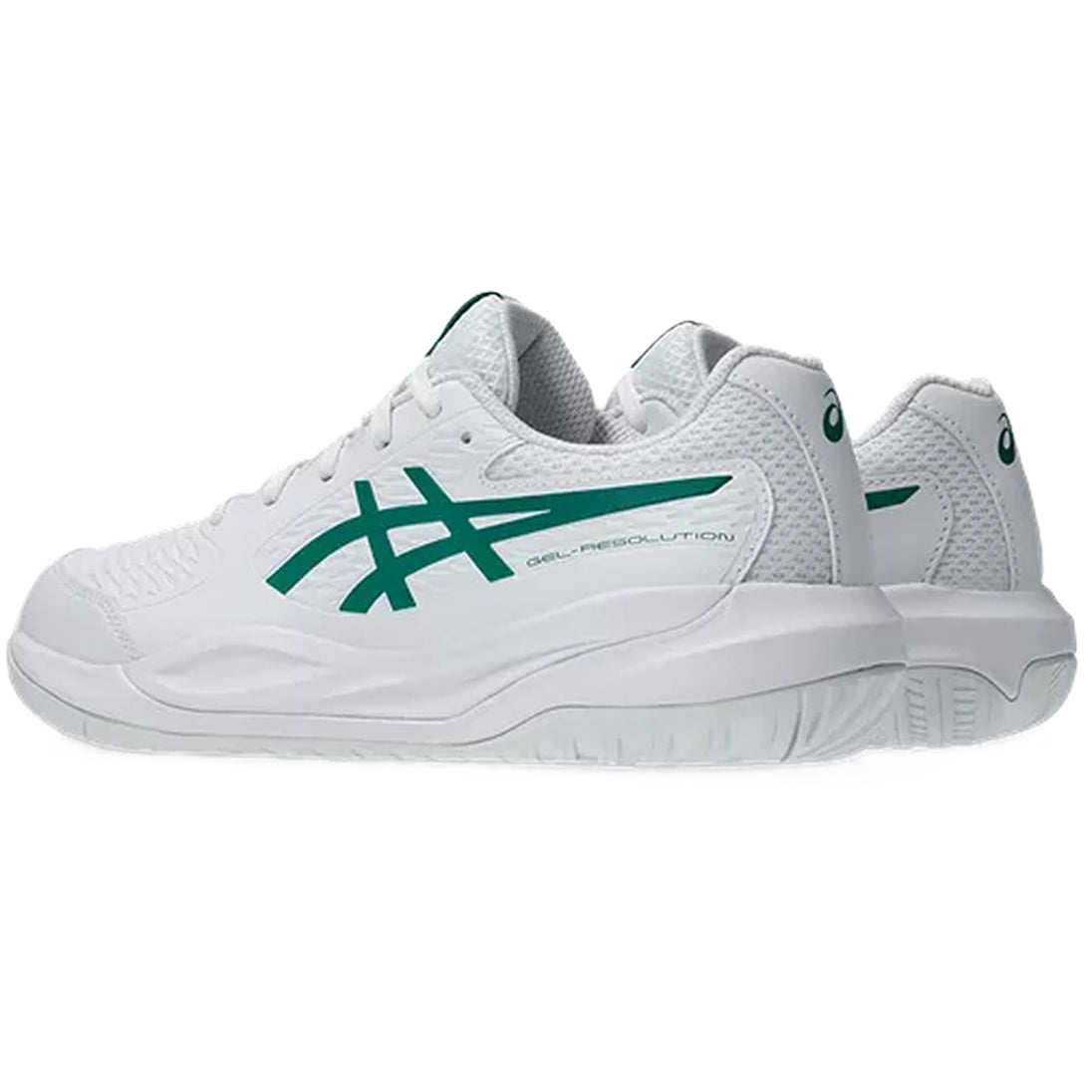 1044A081-101 Asics Juniors Gel-Resolution X GS Tennis Shoes (White/Pitch Green)