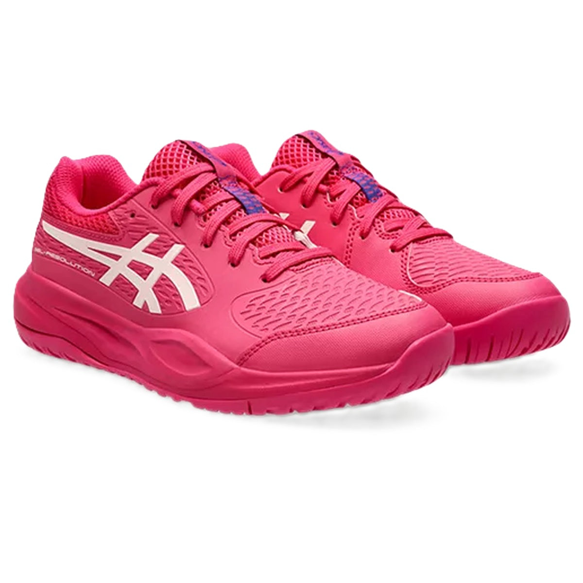 1044A081-700 Asics Juniors Gel-Resolution X GS Tennis Shoes (Bright Rose/Cream)