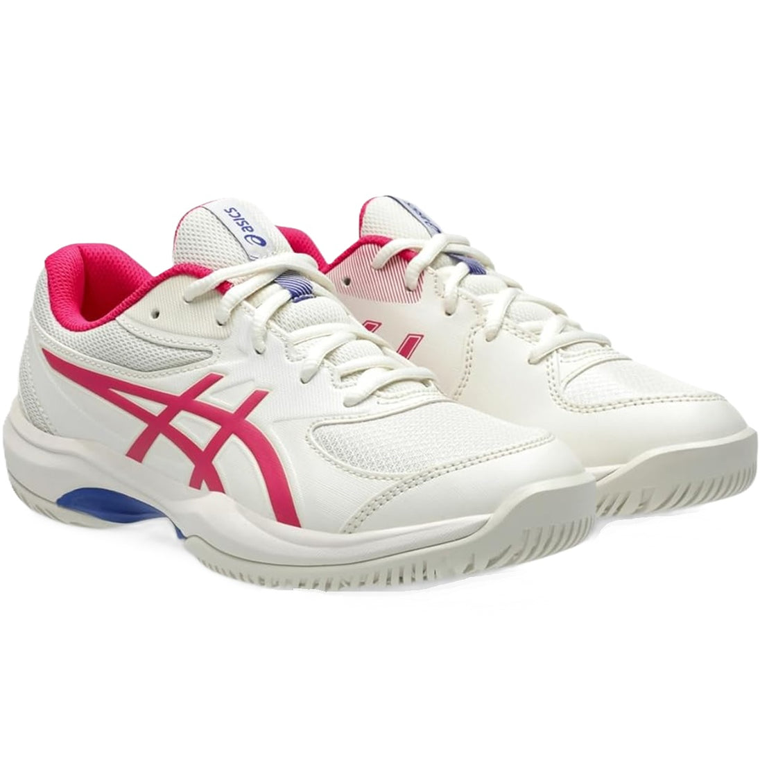 1044A083-102 Asics Juniors Gel-Game GS Tennis Shoes (Cream/Bright Rose)