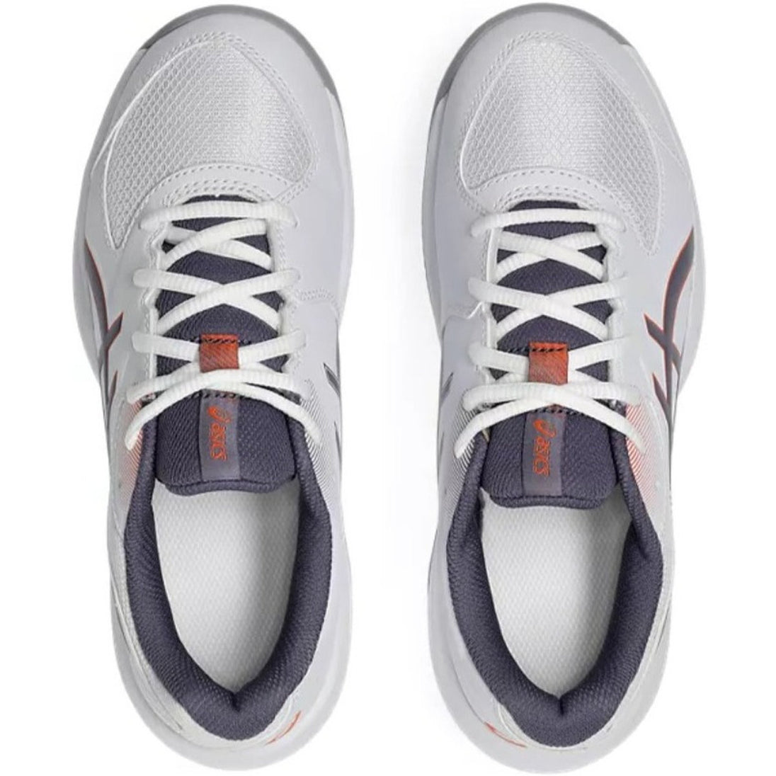 1044A083-110 Asics Juniors Gel-Game GS Tennis Shoes (White/Greyish Purple)