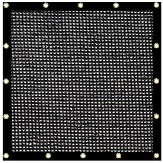 Black Knitted Tennis Windscreen 6'x120' Roll Hemmed & Grommeted