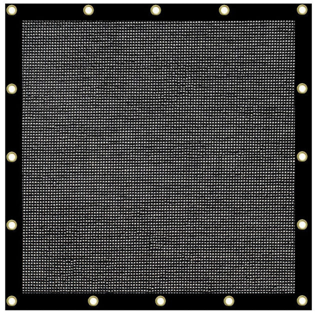 Black Knitted Tennis Windscreen 6'x120' Roll Hemmed & Grommeted