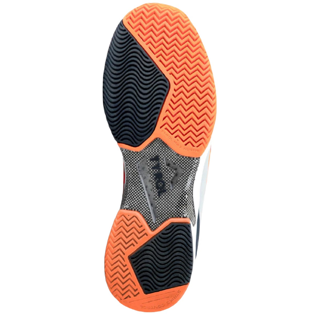 1200-ORNV Tyrol Men's Striker-V Pro Pickleball Shoes (Orange/Navy) - Sole