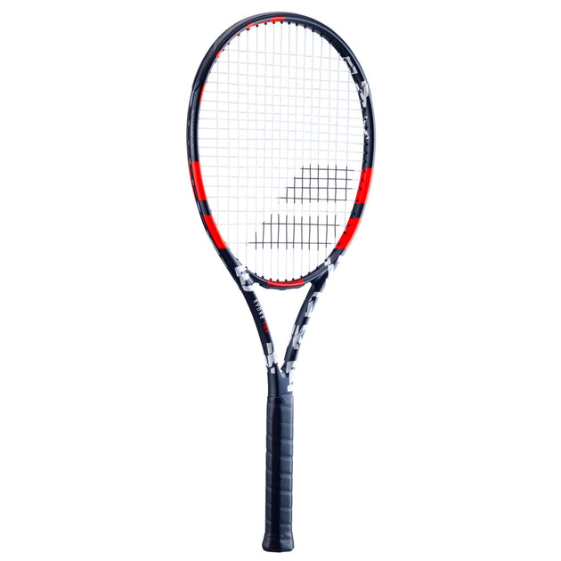 121223-162 Babolat Evoke 105 Strung Tennis Racquet (Black/Orange)