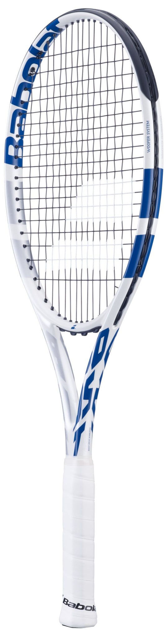 121249-100 Babolat Boost Drive Wimbledon Strung Tennis Racquet (White/Blue)