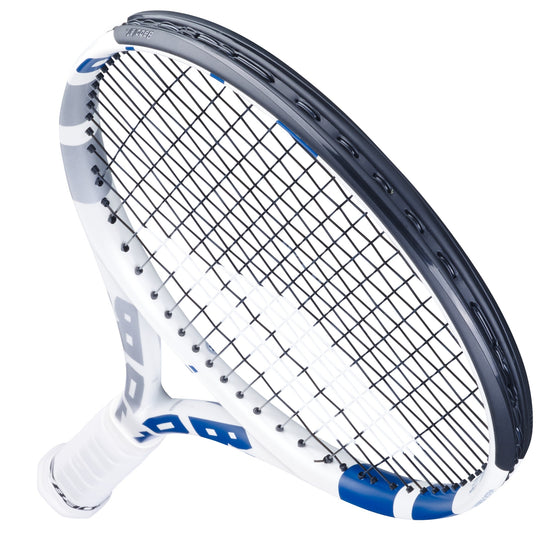 121249-100 Babolat Boost Drive Wimbledon Strung Tennis Racquet (White/Blue)