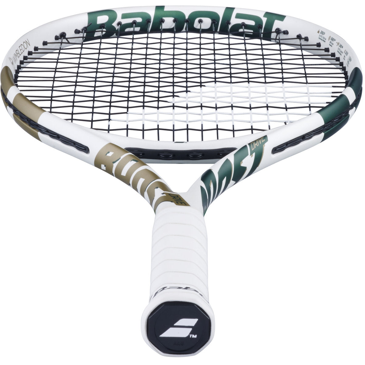 Babolat Boost Drive Wimbledon Strung Tennis Racquet (White/Champagne G