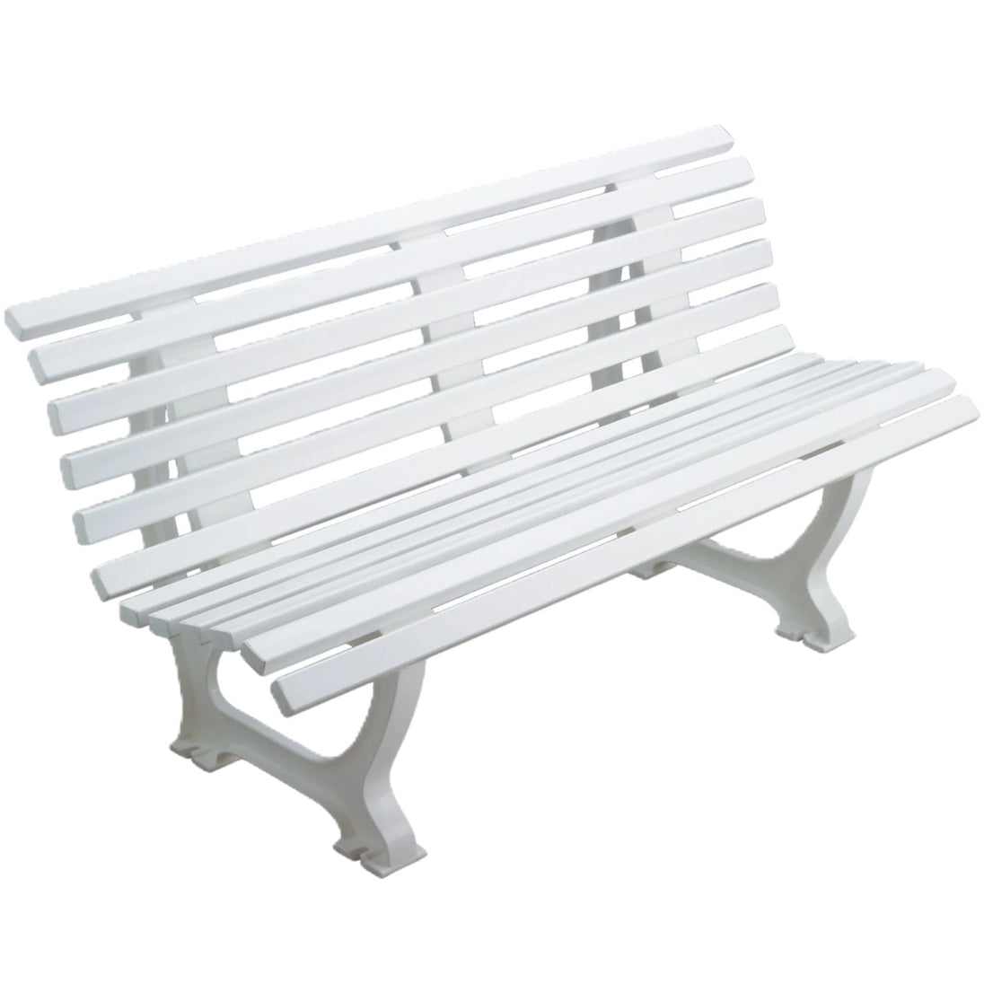 Har-Tru Deluxe 5-Foot Courtsider Court Bench - white