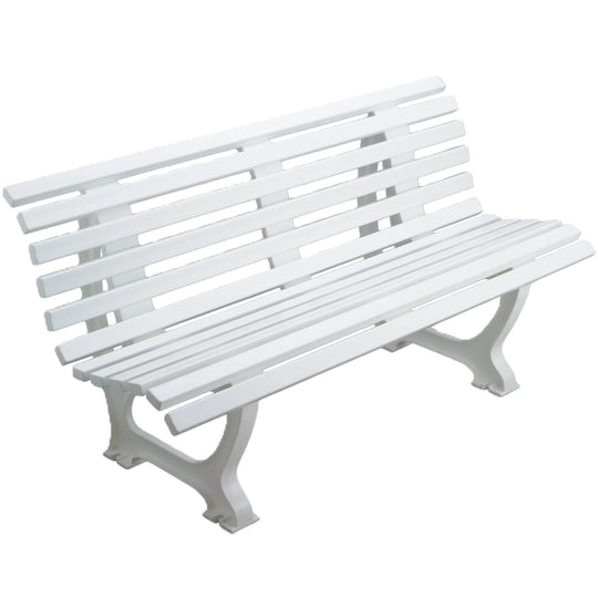 Har-Tru Deluxe 5-Foot Courtsider Court Bench - white