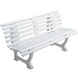 Har-Tru Deluxe 5-Foot Courtsider Court Bench - white