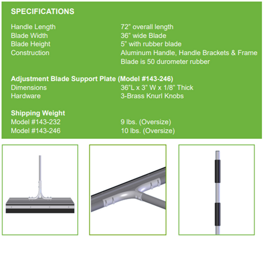 143-232 Har-Tru Super Squeegee Tennis Court Tool