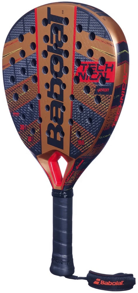 150141-100 Babolat Technical Veron Padel Racket (Metallic Copper/Black/Red)