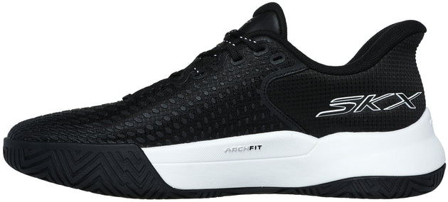 172100-BKW Skechers Women’s Viper Court Pro Elite Hands Free Slip-Ins Pickleball Shoes (Black/White)