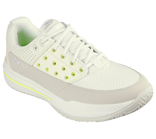 172105-WNT Skechers Women’s Viper Court Luxe Pickleball Shoes (White/Natural)