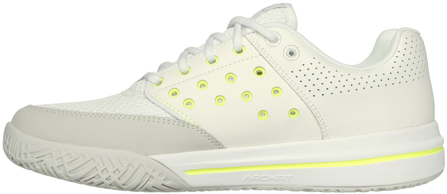 172105-WNT Skechers Women’s Viper Court Luxe Pickleball Shoes (White/Natural)