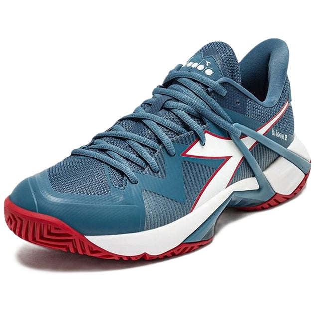 179099-D0843 Diadora Men's B.Icon 2 All Ground Tennis Shoes (Oceanview/White/Salsa)