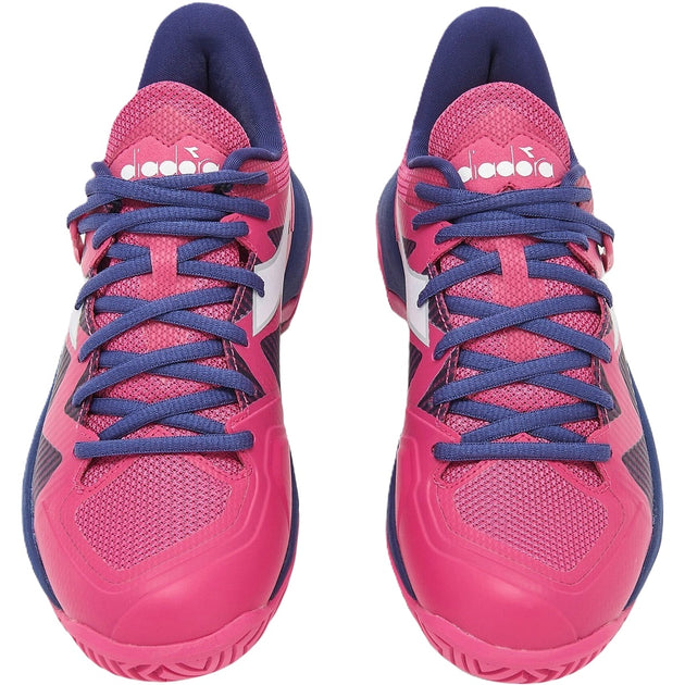 179103-D0252 Diadora Women's B.Icon 2 All Ground Tennis Shoes (Pink Yarrow/White/Blueprint)