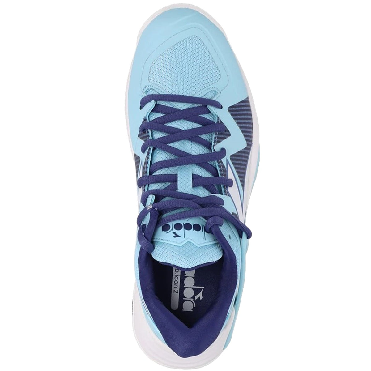179103-D0267 Diadora Women's B.Icon 2 All Ground Tennis Shoes (Bright Baby Blue/White)