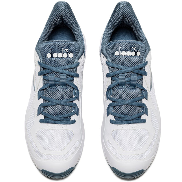 179104-D0946 Diadora Men's Trofeo 2 All Ground Pickleball Shoes (White/Oceanview)