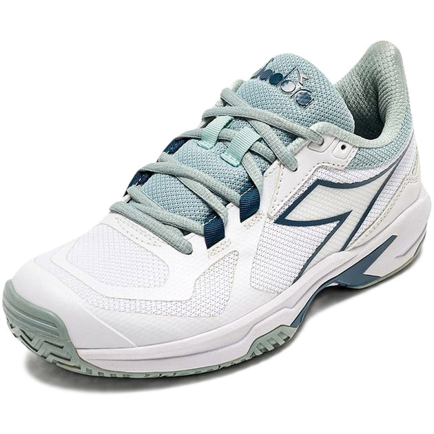 179105-C9453 Diadora Women's Trofeo 2 All Ground Pickleball Shoes (White/Legion Blue)