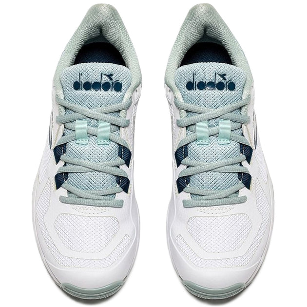 179105-C9453 Diadora Women's Trofeo 2 All Ground Pickleball Shoes (White/Legion Blue)