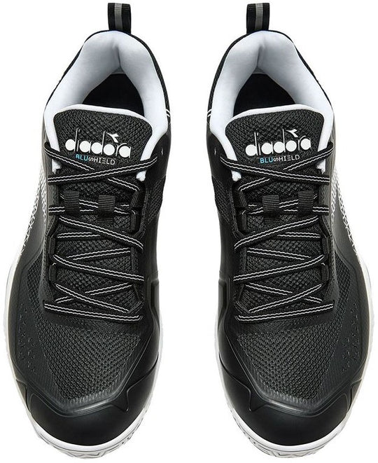 179502-C7406 Diadora Men's Blushield Torneo 2 All Ground Tennis Shoes (Black/White)