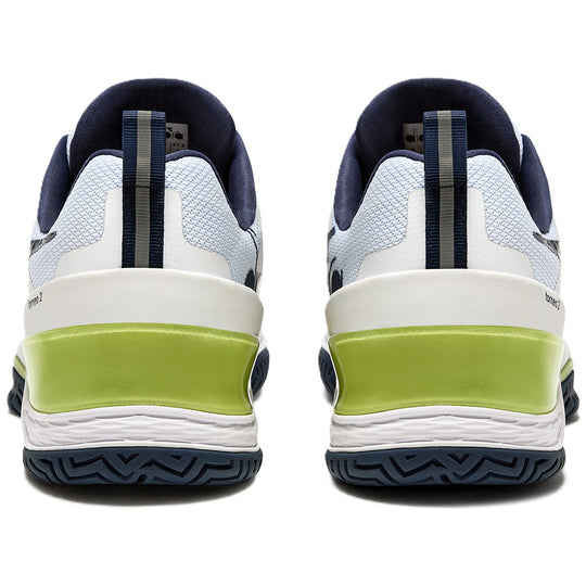179502-D1033 Diadora Men's Blushield Torneo 2 All Ground Tennis Shoes (White/Pageant Blue)
