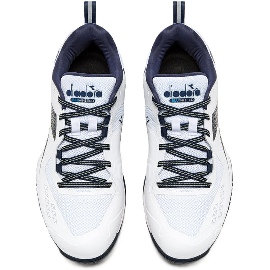 179502-D1033 Diadora Men's Blushield Torneo 2 All Ground Tennis Shoes (White/Pageant Blue)