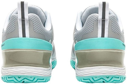 179503-D0686 Diadora Women's Blushield Torneo 2 All Ground Tennis Shoes (Silver DD/Black/Aruba Blue)