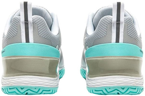 179503-D0686 Diadora Women's Blushield Torneo 2 All Ground Tennis Shoes (Silver DD/Black/Aruba Blue)