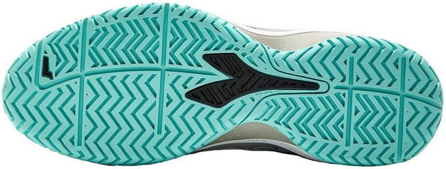 179503-D0686 Diadora Women's Blushield Torneo 2 All Ground Tennis Shoes (Silver DD/Black/Aruba Blue)
