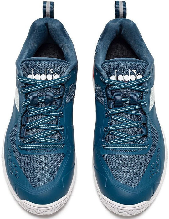 179503-D0847 Diadora Women's Blushield Torneo 2 All Ground Tennis Shoes (Legion Blue/White/Surf Spray)