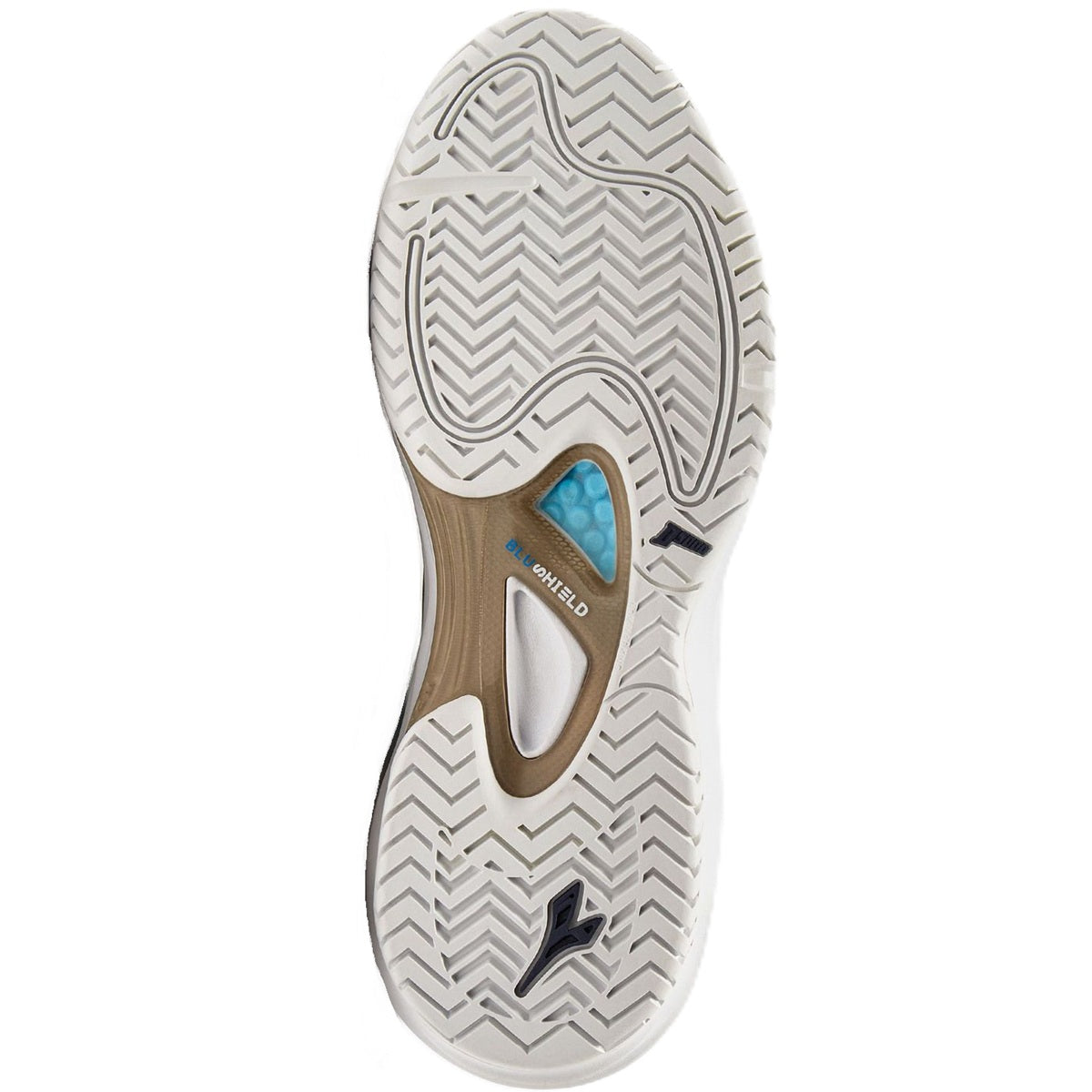 179506-C1494 Diadora Women's Speed Blushield Fly 4+ AG Tennis Shoes (White/Blue Corsair)